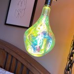 Giant Decorative ‘Organic’ LED Light Bulb (Iridescent) - interior design beautiful artisan style lighting