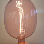 Giant Oval Shaped Pink Glass LED Light Bulb - unique LED energy saving bulbs