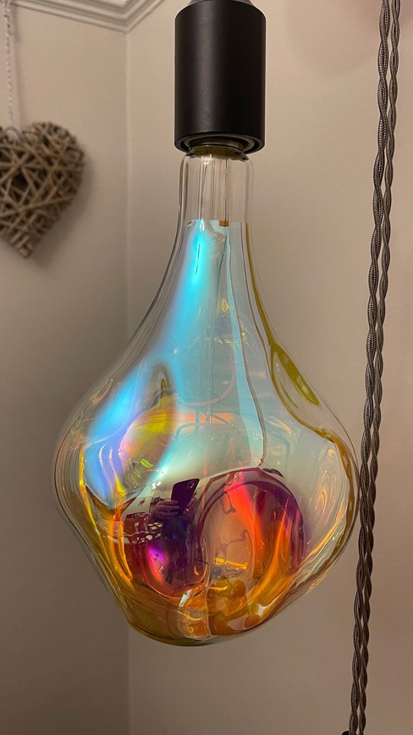 Giant Decorative ‘Organic’ LED Light Bulb (Iridescent) - Absolute Bulbs Staffordshire