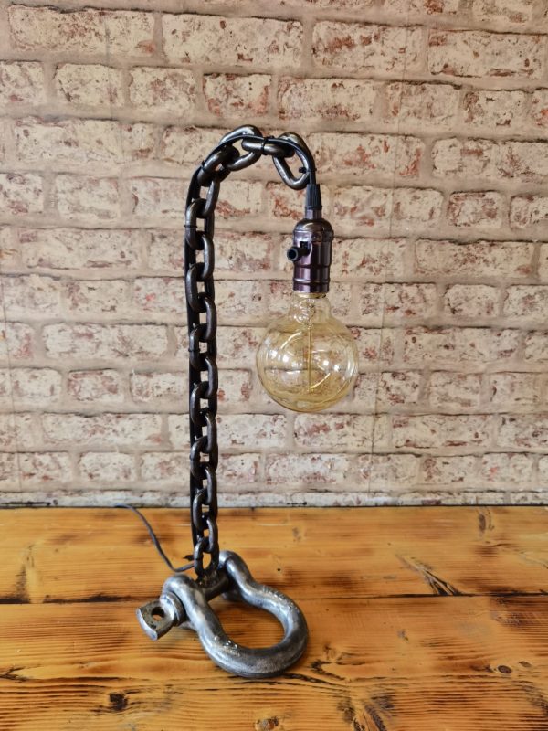 Chain Light With D-Shackle Base - Absolute Bulbs - Unique lighting from upcycled materials