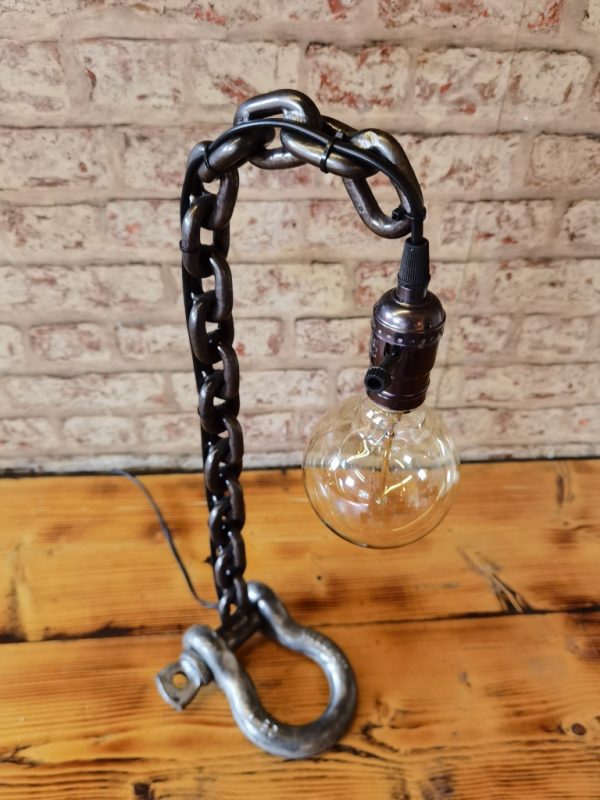 Chain Light With D-Shackle Base - Absolute Bulbs - Unique lighting from upcycled materials