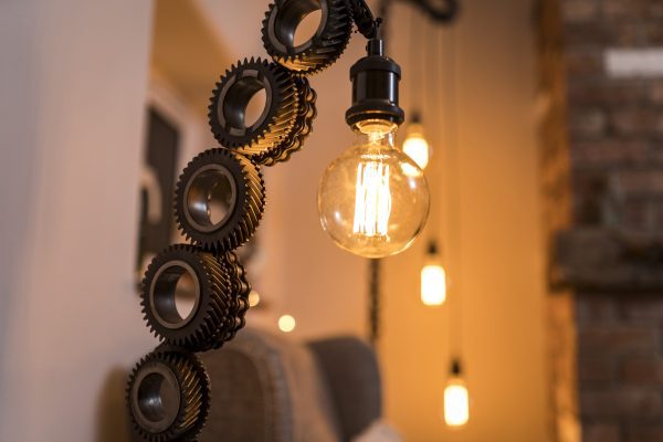 Gear Box and Chain Light - interior design beautiful artisan style lighting - Absolute Bulbs Staffordshire