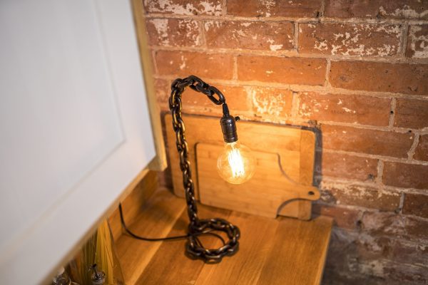 Chain light with Chain Base - interior design beautiful artisan style lighting