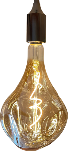 Giant Decorative 'Organic' LED Light Bulb - interior design beautiful artisan style lighting