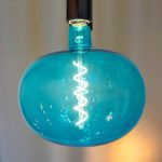 Giant Oval Shaped Glass LED Light Bulb (Blue) - Absolute Bulbs Staffordshire